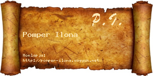 Pomper Ilona névjegykártya